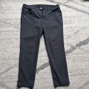 Lululemon ABC Men 32x35 Slim Fit Warpstreme Stretch 5 Pocket Pants Obsidian